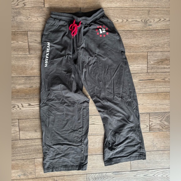 White Fox Boutique Full Schedule Track Pants Charcoal Size Small - Picture 7 of 9